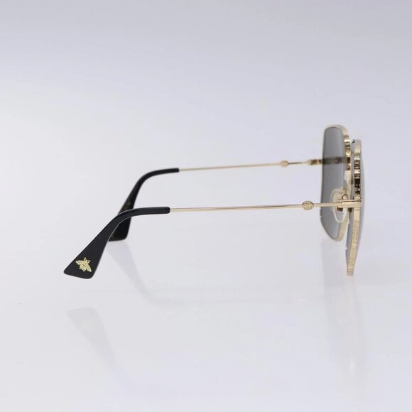 GUCCI GG Sunglasses Plastic Gold 127736M Auth 127736M - Picture 7 of 14